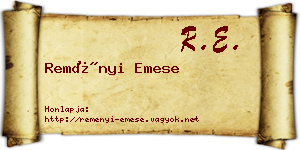 Reményi Emese névjegykártya